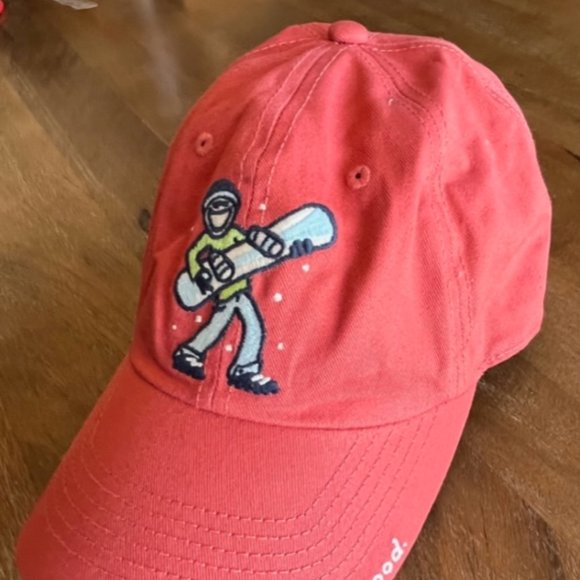 Life Is GOOD Jake Snowboarding Hat Orange/Pink Peach‎ Adjustable Strap Back Cap - Picture 2 of 6